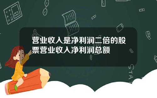 营业收入是净利润二倍的股票营业收入净利润总额