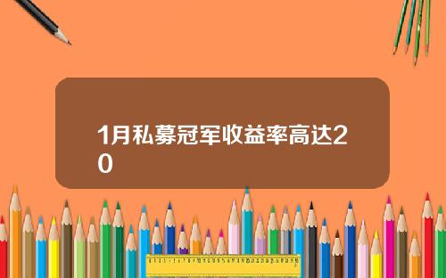 1月私募冠军收益率高达20
