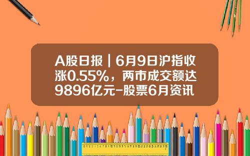A股日报｜6月9日沪指收涨0.55%，两市成交额达9896亿元-股票6月资讯