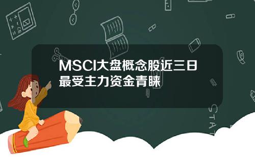 MSCI大盘概念股近三日最受主力资金青睐