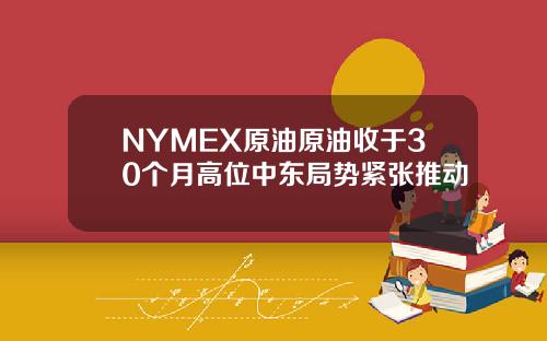NYMEX原油原油收于30个月高位中东局势紧张推动