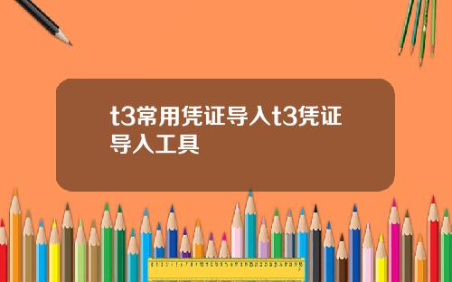 t3常用凭证导入t3凭证导入工具