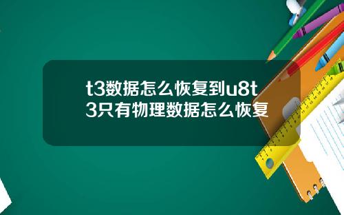 t3数据怎么恢复到u8t3只有物理数据怎么恢复