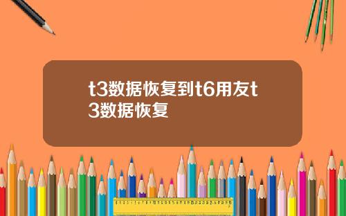 t3数据恢复到t6用友t3数据恢复