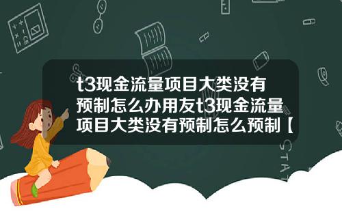 t3现金流量项目大类没有预制怎么办用友t3现金流量项目大类没有预制怎么预制【新闻】