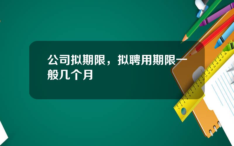 公司拟期限，拟聘用期限一般几个月