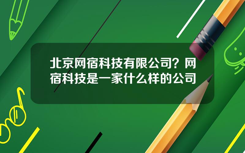 北京网宿科技有限公司？网宿科技是一家什么样的公司