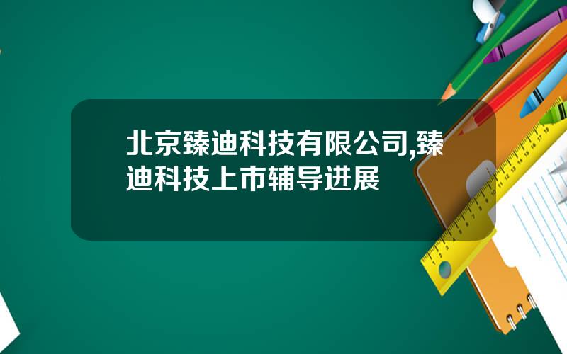 北京臻迪科技有限公司,臻迪科技上市辅导进展
