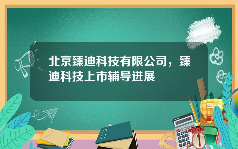 北京臻迪科技有限公司，臻迪科技上市辅导进展