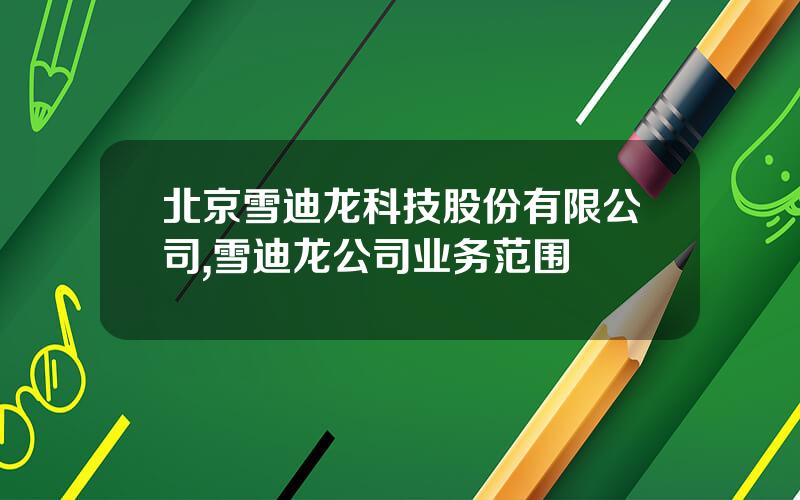 北京雪迪龙科技股份有限公司,雪迪龙公司业务范围