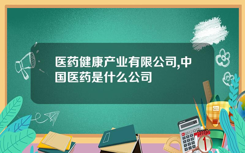 医药健康产业有限公司,中国医药是什么公司