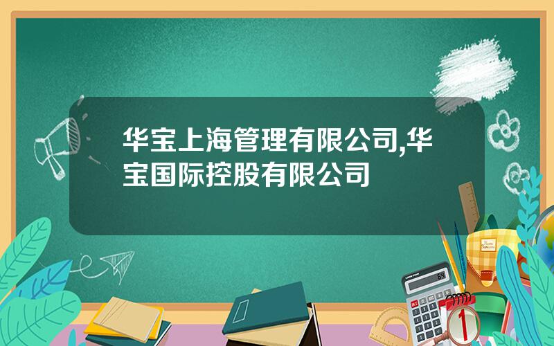 华宝上海管理有限公司,华宝国际控股有限公司