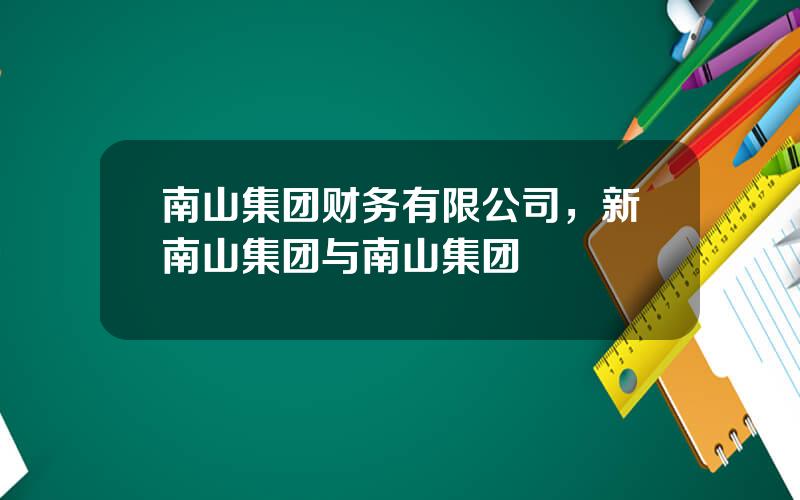南山集团财务有限公司，新南山集团与南山集团