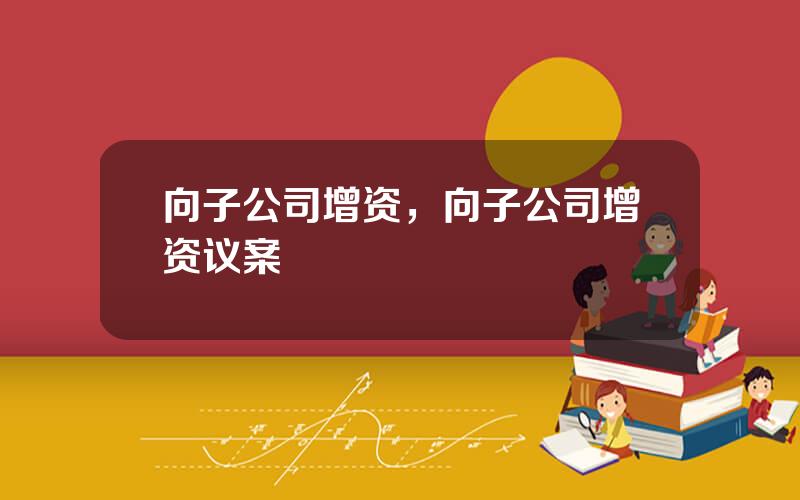 向子公司增资，向子公司增资议案