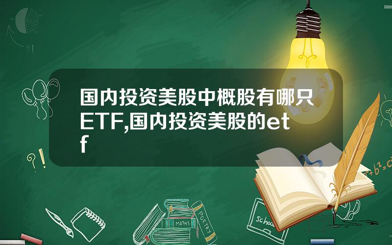 国内投资美股中概股有哪只ETF,国内投资美股的etf