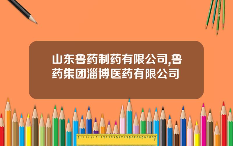 山东鲁药制药有限公司,鲁药集团淄博医药有限公司
