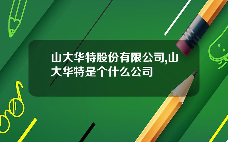 山大华特股份有限公司,山大华特是个什么公司