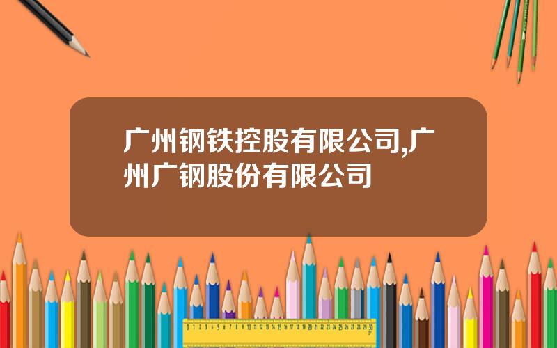 广州钢铁控股有限公司,广州广钢股份有限公司
