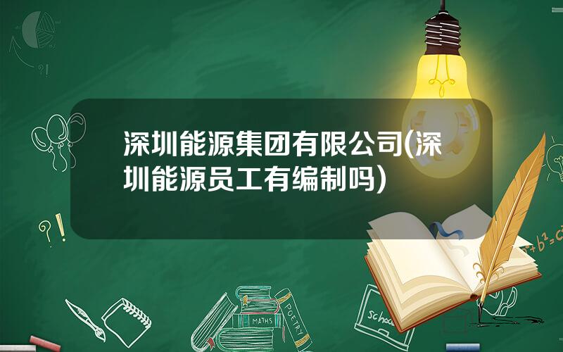 深圳能源集团有限公司(深圳能源员工有编制吗)